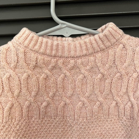 Janie and Jack Textured Wool Blend Sweater, Pink Cable Knit, Size 18-24 Months - Picture 11 of 11